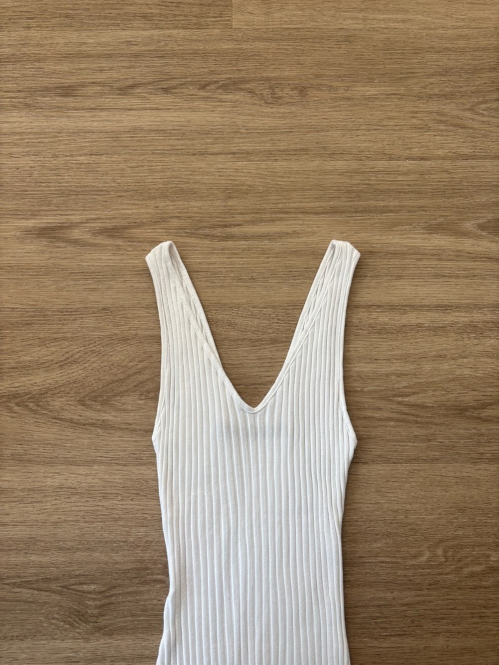 Enza Costa Rib Knit Tank Midi Dress White Size Small - Picture 3 of 5